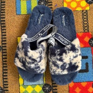 UGG Blue and White Tie-Dye Slippers